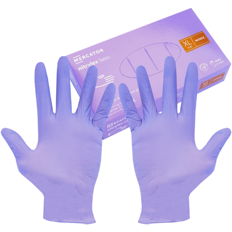 Manusi nitril XL pentru examinare violet Nitrylex Basic Mercator